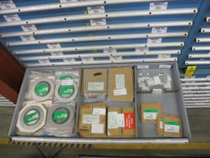 LISTA HEAVY DUTY 9-DRAWER PARTS CABINET W/ CONTENTS (W-50) LOADING & HANDLING FEE $25-